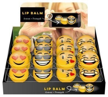 Lote de 24 BáLsamos Labiales"Emoticonos" - Detalles Bodas, Regalos y Recuerdos para Comuniones - Brillos de Labios con formas EMOJIS, EMOTICONOS, Lipgloss, Bálsamos Labiales Baratos