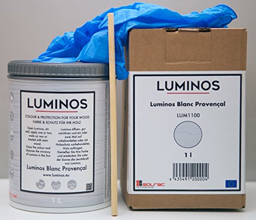 Luminos LUM1100 Lasur Protector Madera, Blanco Provenza