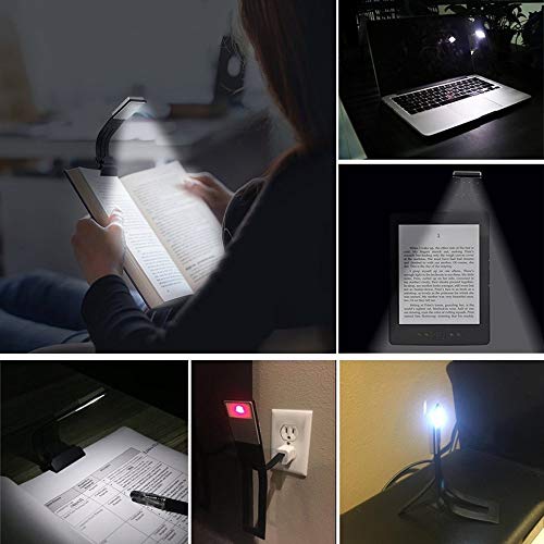 Luz de Lectura, OriFiil LED Lampara Lectura Libros, USB Recargable, 3 modos de color con brillo ajustable, Flexible Pinza para Lectores Noche, E-Reader, Estudio, Cama, Tablet