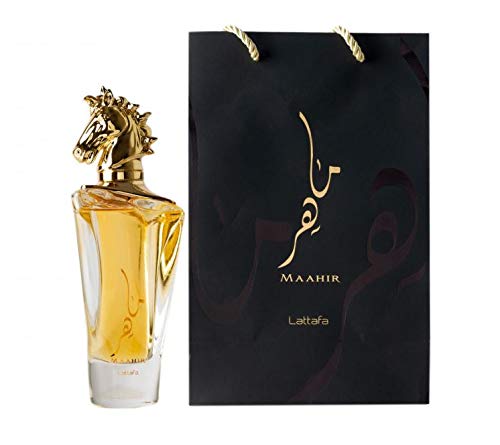 Maahir Edp Spray de 100 ml con bolsa de regalo por Lattafa The Composition is Flora