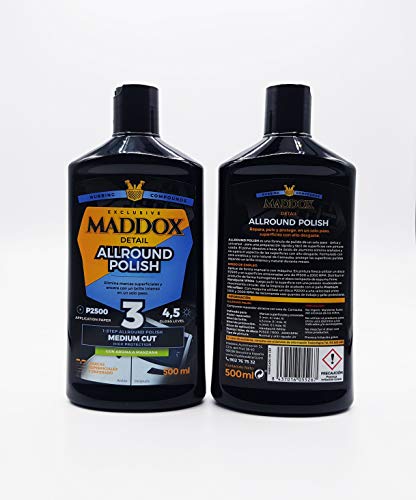 Maddox Detail - Allround Polish - Pulidor de un Solo Paso, Elimina Marcas Superficiales, abrillanta y protegela Pintura del Coche.