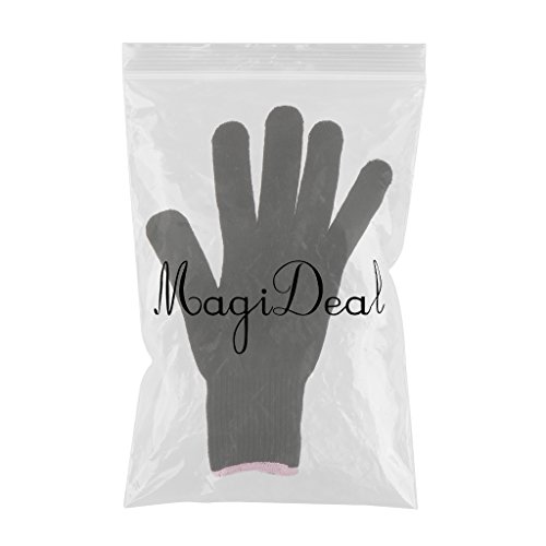 MagiDeal Guante Resistente al Calor para Pelo que Labra Herramienta Enderezadora de Cabello Color Negro