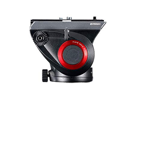 Manfrotto MVH500AH - Rótula para trípode Negro y Rojo