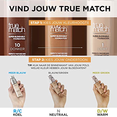 Maquillaje de L'Oréal Paris Perfect Match, N2 Vainilla, 1er Pack (1 x 30 ml)