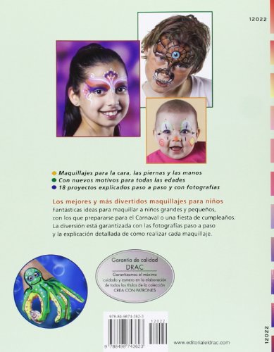 Maquillajes para niños con vivos colores