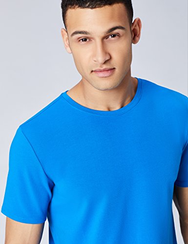 Marca Amazon - find. Camiseta Deporte Básica Hombre, Azul (Imperial Blue), M, Label: M