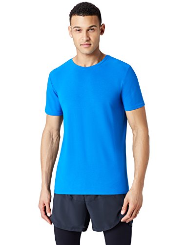 Marca Amazon - find. Camiseta Deporte Básica Hombre, Azul (Imperial Blue), M, Label: M