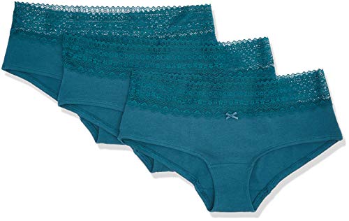 Marca Amazon - IRIS & LILLY Braga Boy Short de Algodón Mujer, Pack de 3, Azul (Legion Blue), XXL, Label: XXL