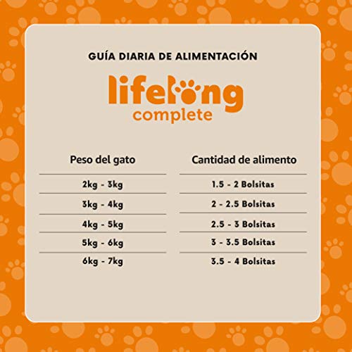 Marca Amazon - Lifelong Alimento completo para gatos adultos - Selección mixta en salsa, 2,4 kg (24 bolsitas x 100g)