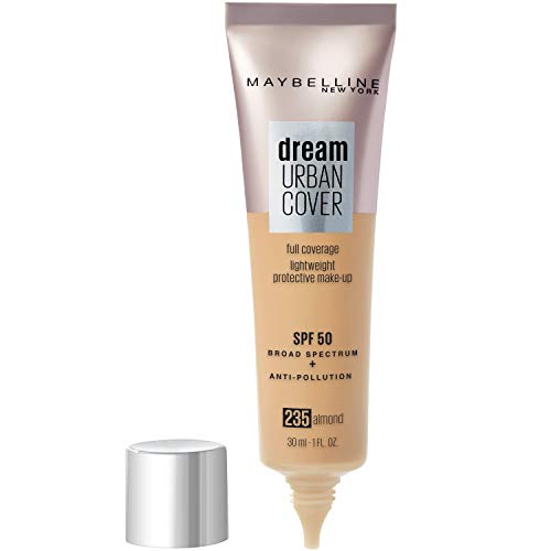 Maybelline New York Dream Urban Cover Tono 235 Almond Base de Maquillaje con Spf 50 y Antioxidantes 21 g