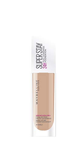 Maybelline Superstay 24H Foundation 30 Sand Frasco dispensador Líquido - base de maquillaje (Sand, Piel mixta, Piel seca, Piel normal, Piel grasosa, Piel sensible, Frasco dispensador, Líquido, Natural, 24 h)