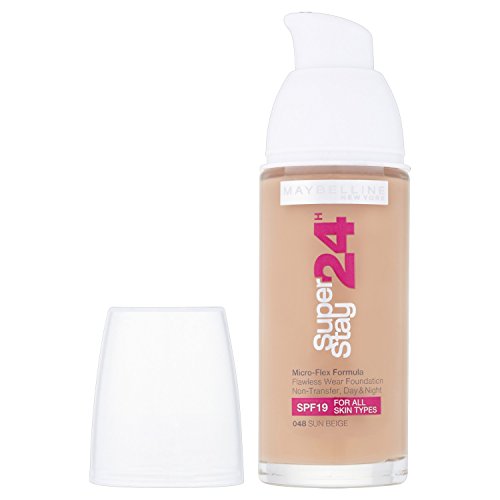 Maybelline Superstay 24HRS 48 Sun Beige - base de maquillaje (Frasco dispensador, Sun Beige, Piel mixta, Piel seca, Piel normal, Piel grasosa, Piel sensible, Francia)