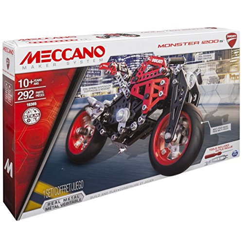 Meccano Elite Motorcycle Ducati Juego de construcción de varios modelos de vehículos 292pieza(s) - Juegos de construcción (Juego de construcción de varios modelos de vehículos, 10 año(s), 292 pieza(s), Negro, Metálico, Rojo, Metal, China)