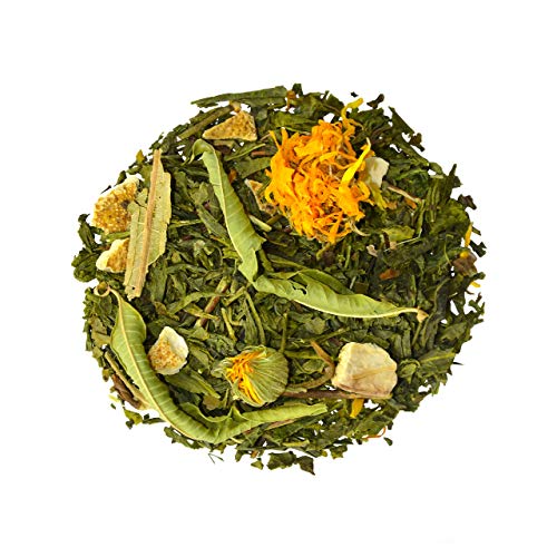 "Mellow Mandarine" Té Verde Orgánico sabor Mandarina y Pomelo, Lata A Granel 100 Gramos - alveus Premium Teas