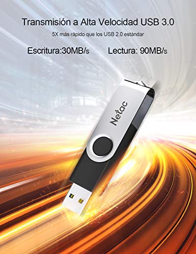 Memorias USB 128GB, Diseño Giratorio Mini Pen Drive velocidades de Lectura de hasta 90MB/s, USB 3.0 Flash Drive para Computadoras, Tabletas Almacenamiento de Datos