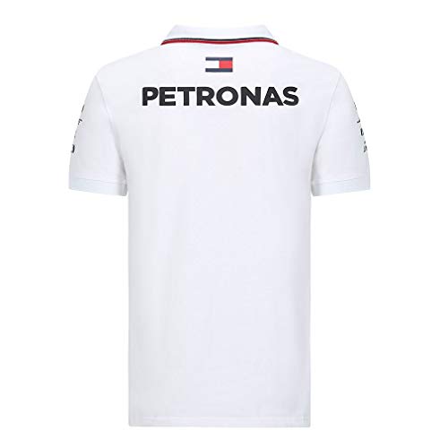 Mercedes-Benz Mercedes AMG Petronas Team Poloshirt Camisa de Polo, Blanco, Blanca, S para Hombre