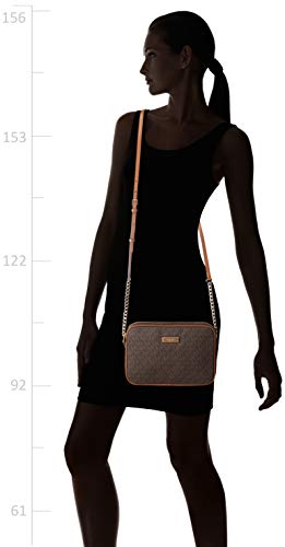 Michael Kors - Jet Set Travel Logo Crossbody, Bolsos bandolera Mujer, Marrón (Brown), 5x16.5x24.1 cm (B x H T)