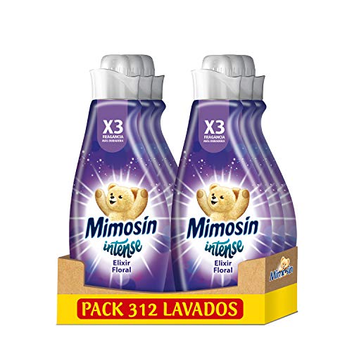 Mimosín Intense Suavizante Elixir Floral 52 Lavados, 1196 ml - Pack de 6