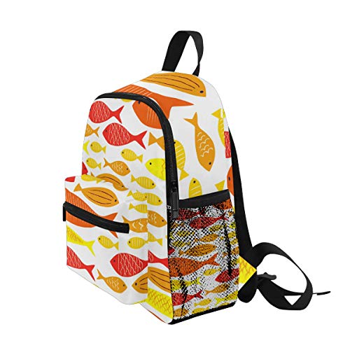 Mini Mochila Daypack Cute Fish Doodle Mochila Bolsa Ligera para niñas niños