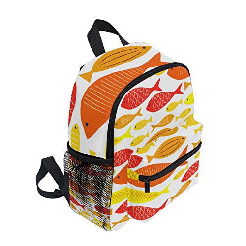 Mini Mochila Daypack Cute Fish Doodle Mochila Bolsa Ligera para niñas niños