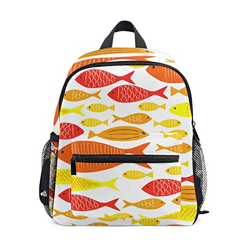 Mini Mochila Daypack Cute Fish Doodle Mochila Bolsa Ligera para niñas niños