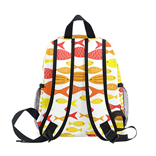 Mini Mochila Daypack Cute Fish Doodle Mochila Bolsa Ligera para niñas niños