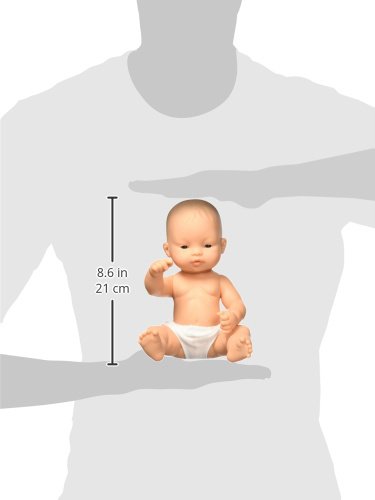 Miniland – Muñeca bebé Asiática Niña de Vinilo Suave de 32cm con rasgos étnicos y sexuado para el Aprendizaje de la Diversidad con Suave y Agradable Perfume. Colección de Diferentes etnias y sexos.