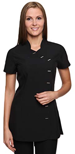 Mirabella Health & Beauty Casaca Chaqueta éstetica de Mujer Arete Negro 38