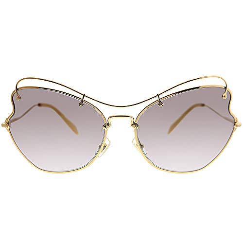 Miu Miu 0MU56RS 7OE3E2 65 Gafas de sol, Dorado (Antique Gold/Grey), Mujer