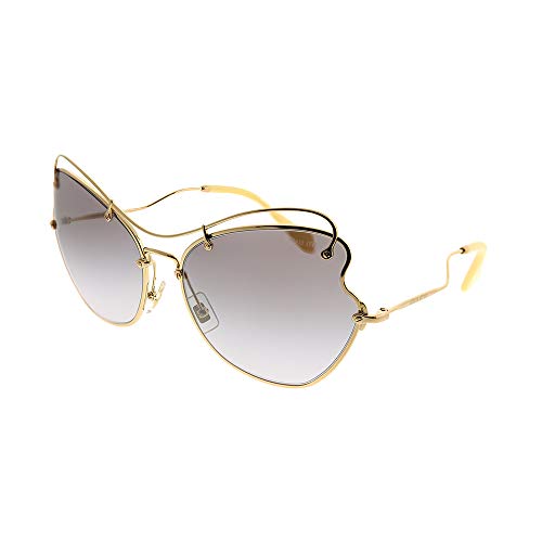 Miu Miu 0MU56RS 7OE3E2 65 Gafas de sol, Dorado (Antique Gold/Grey), Mujer