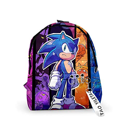 Mochila De Dibujos Animados De Los Niños De Sonic Mochila Conveniente para 5-12 Años De Edad A-40CM*29CM*12CM