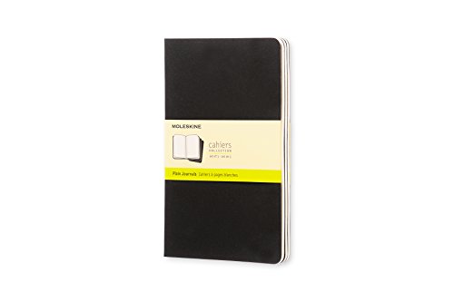 Moleskine Cahier Journal (juego de 3 cuadernos con páginas en blanco, cubierta de cartón y bordado de algodón, bolsillo de 9 x 14 cm, 64 páginas), rosa cinético