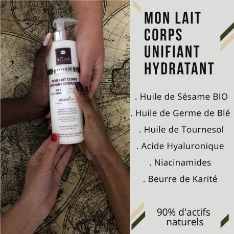 Mon Leche corporal Unificante Hidratante MEL'OYA – Pieles negros y mate – Leche corporal para piel seca – Crema corporal hidratante y nutritiva – 400 ml