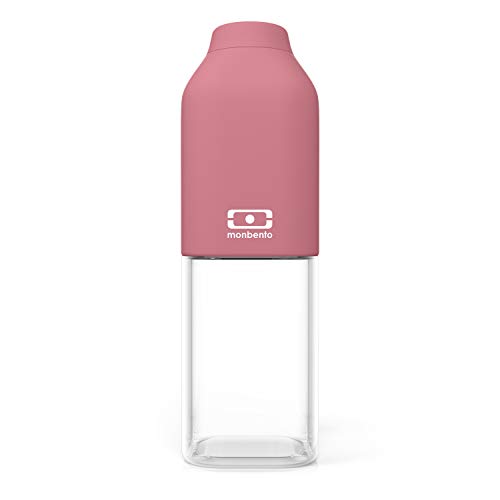 monbento - MB Positive M Rosa Blush 50cl - Botella Agua sin BPA - Botella Tritan Reutilizable - Ideal para el Deporte y la Oficina