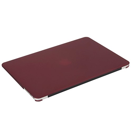 MOSISO Funda Dura Compatible con MacBook Air 13 (A1369/A1466, Versión 2010-2017), Rígida Carcasa Protector & Piel de Teclado de Color a Juego EU Versión & Protector de Pantalla, Rojo Marsala