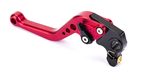 Moto Frenos y Embrague CNC Corto Palanca Ajustable Aluminio para Sport Bike Ducati Hypermotard ST4S 620 MONSTER/620 MTS 400 Monster S2R 800 695 Monster 696 un par (DB12/D22) SPL020 (Red)