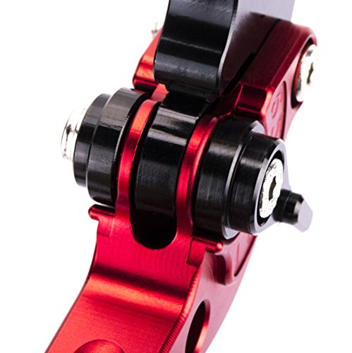 Moto Frenos y Embrague CNC Corto Palanca Ajustable Aluminio para Sport Bike Ducati Hypermotard ST4S 620 MONSTER/620 MTS 400 Monster S2R 800 695 Monster 696 un par (DB12/D22) SPL020 (Red)