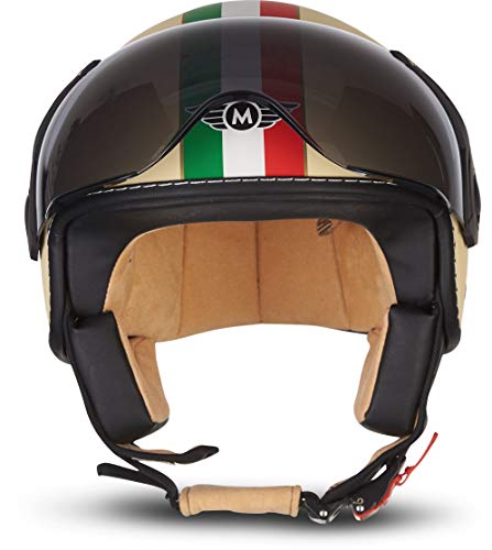 Moto Helmets® H44 "Camuflaje" Casco Jet, casco de moto, scooter, ciclomotor, Bobber, Chopper, casco retro vintage; visera ECE cierre rápido bolsa XS - XL (53-62 cm)