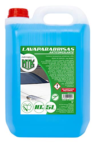 Motorkit MOT20326 Lavaparabrisas anticongelante, Apto para Clima de hasta-10 Grados C, 5L (sin metanol)