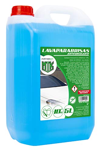 Motorkit MOT20326 Lavaparabrisas anticongelante, Apto para Clima de hasta-10 Grados C, 5L (sin metanol)