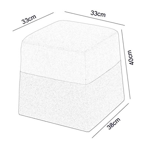 MTYLX Inicio Portátil Paso de Heces, Heces Sofá de la Tela Del Maquillaje Creativo de la Manera Casa Cuarto de Vestir Dormitorio Altura de la Puerta Plaza Los 40Cm,Marrón