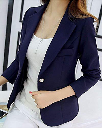 Mujer Blazer Elegantes Moda Colores Sólidos Americana Primavera Mode De Marca Otoño Negocios Chaqueta De Traje Vintage Chic Manga Larga De Solapa con Bolsillos Botonadura Slim Fit Abrigos Chaqueta