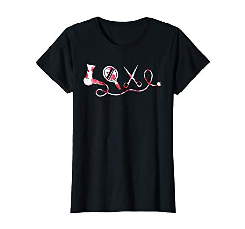 Mujer Peluquero Regalo de diseño de amor Mujer Peluquero Camiseta