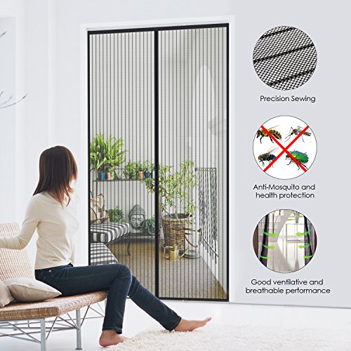 MYCARBON Mosquitera Puerta Magnetica Corredera Cortina 120 * 220