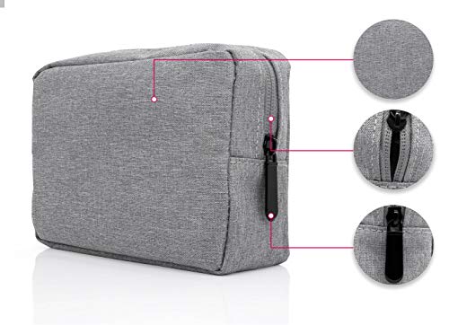 MyGadget Estuche Organizador de Accesorios de Electronica/Neceser para Cosmeticos, Maquillaje - Organizer Pequeño para Articulos Electrónicos - Gris