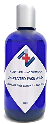 Natural - GEL LAVADO ROSTRO - SIN PERFUME & VEGANO - 250 ml - de NATURE'S INTERVENTION - Sin Sulfatos, Sin Parabenos, Sin Fragancias Artificiales. Elimina Impurezas, Para Todo Tipo de Pieles.