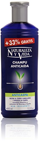 Naturaleza y Vida - Champú anticaída - Nutre el cuero cabelludo y regula la caspa - 400 ml