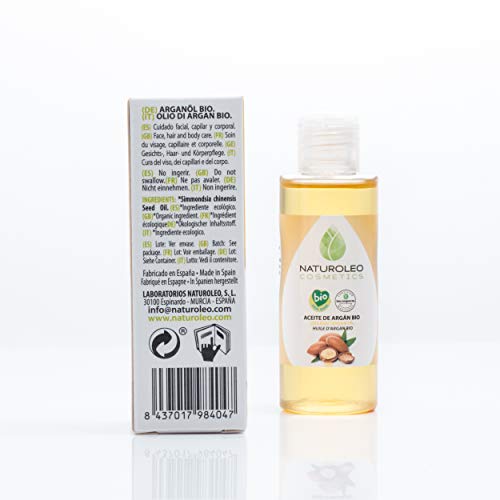 Naturoleo Cosmetics - Aceite Argán BIO - 100% Puro y Natural Ecológico Certificado - 50 ml