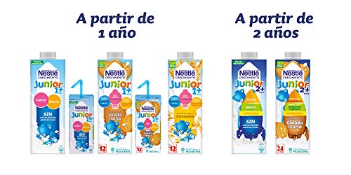 Nestlé Junior 2+ Original - Leche para niños a partir de 2 años - 6x1L, sin azúcar añadido ni aceite de palma