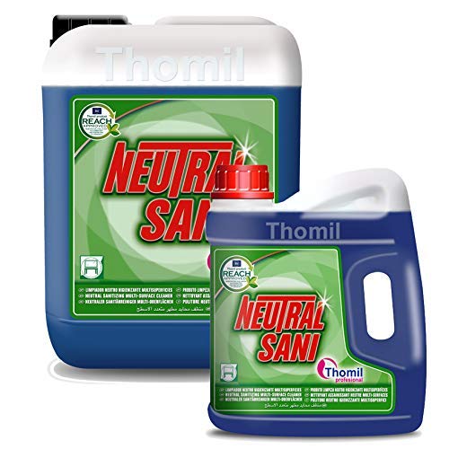 NEUTRAL SANI LIMPIADOR NEUTRO HIGIENIZANTE MULTISUPERFICIES Detergente con bio-alcohol de Ph neutro para la limpieza profunda e higienización de suelos y todo tipo de superficies lavables. Garrafa 4lt